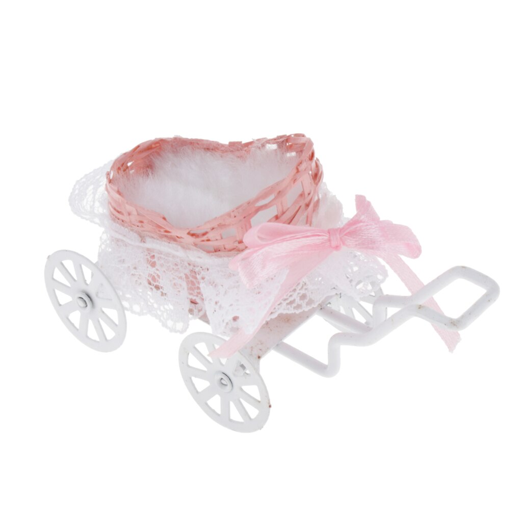 Metalen Miniatuur Meubels Pop Wandelwagen Voor 1/12 Schaal Dollhouse Leven Scènes