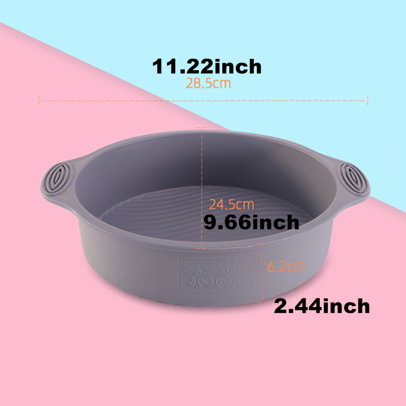 Moldes de silicona para hornear, molde para pastel redondo estriado, formas antiadherentes para bollos de gelatina, molde para pan: Azul cielo
