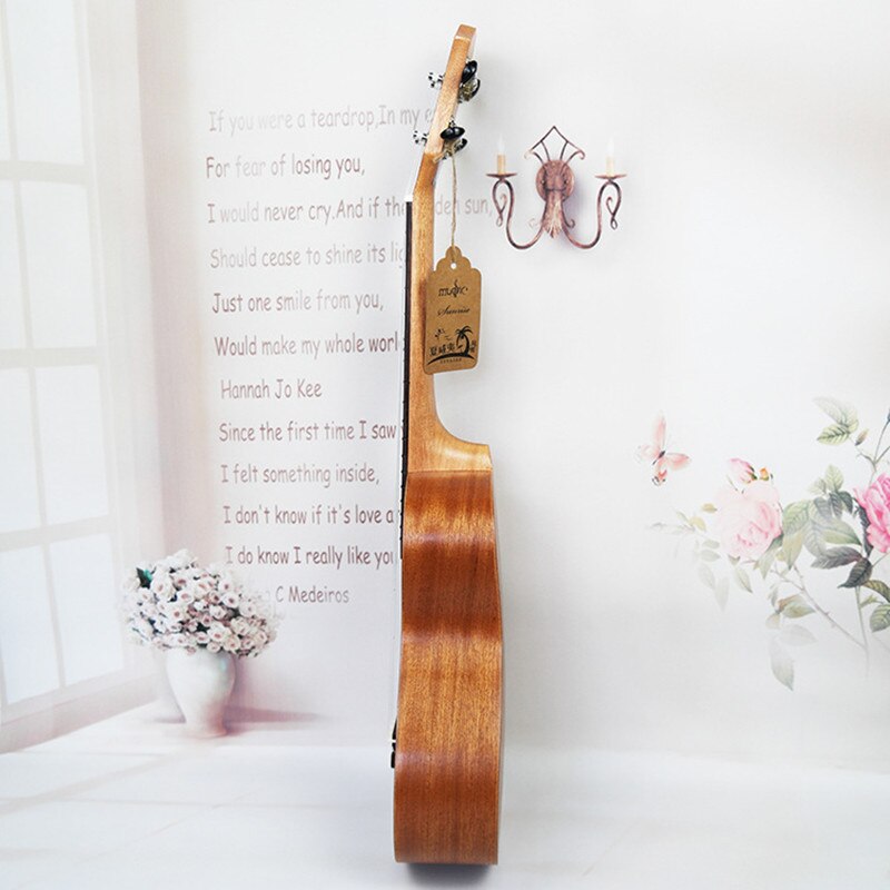 21 inch Ukulele Rosewood Fretboard 4 strings Hawaiian small Guitar Ukulele Electric Ukulele with Pickup EQ Butterfly love flower