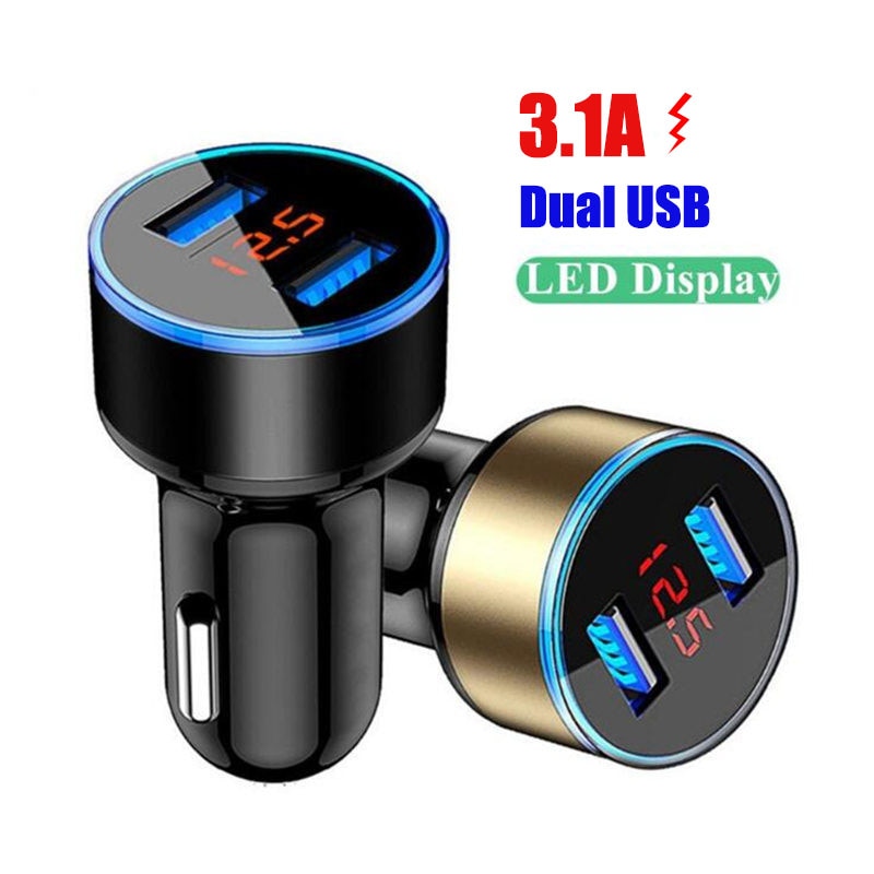 3.1A Dual USB Car Charger LED Display for Nissan Qashqai j10 j11 x Trail t32 t31 Tiida Juke