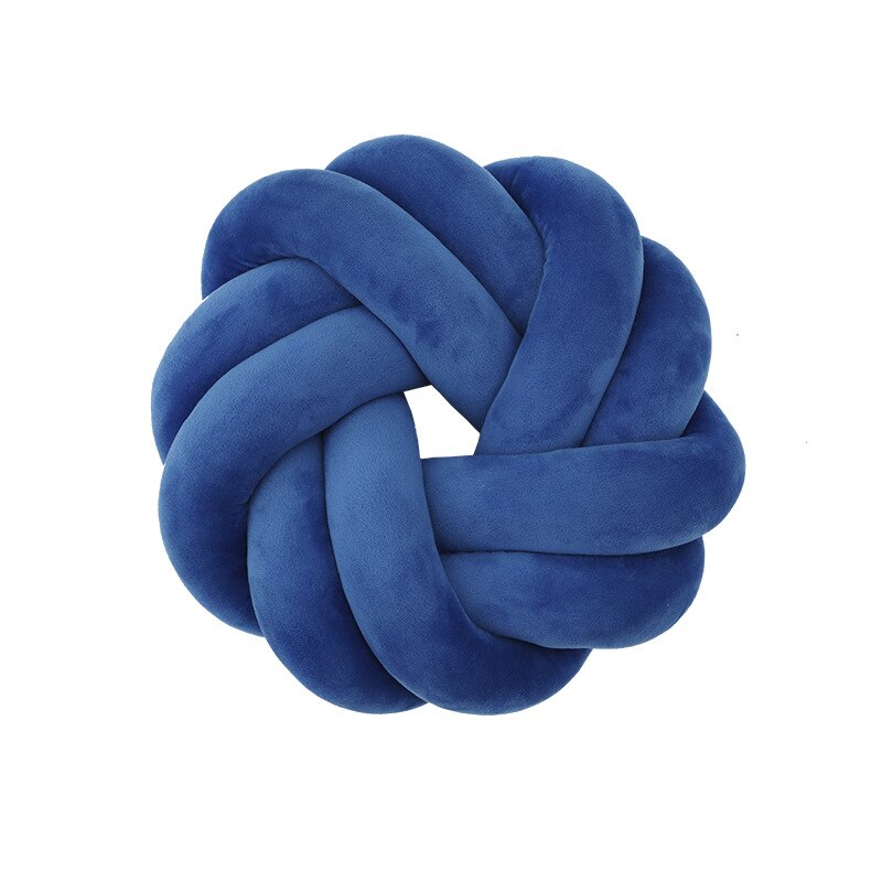 Almohada con nudos para decoración del hogar, cojín trasero hecho a mano de 30CM, suave, de felpa, para sofá y cama: 1