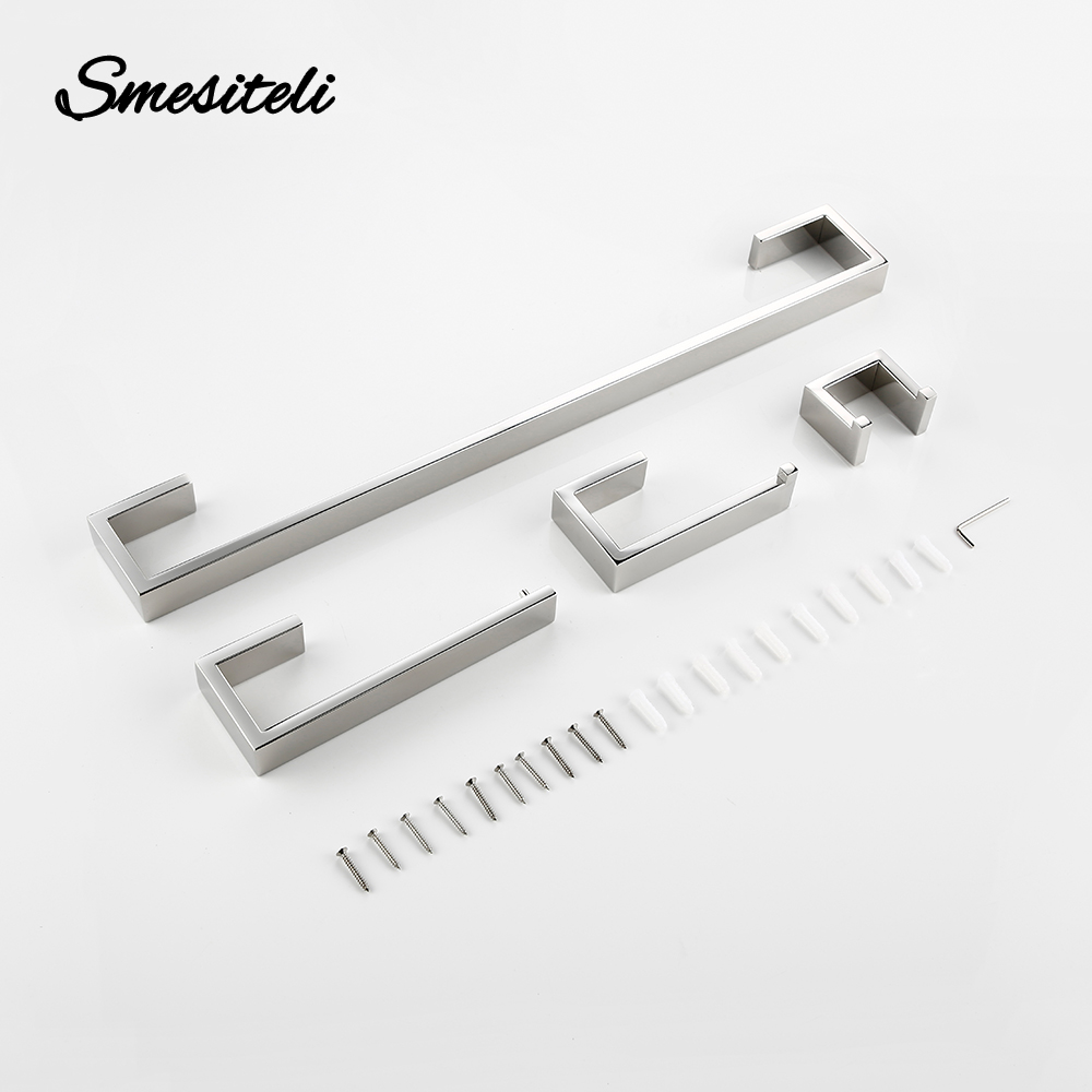 Badezimmer Zubehör Bausatz Wc Papier Halfter Schlecht Hardware- setzt Handtuch Haken Bar Poliert Edelstahl Schlafzimmer Zauberstab Halterung WC