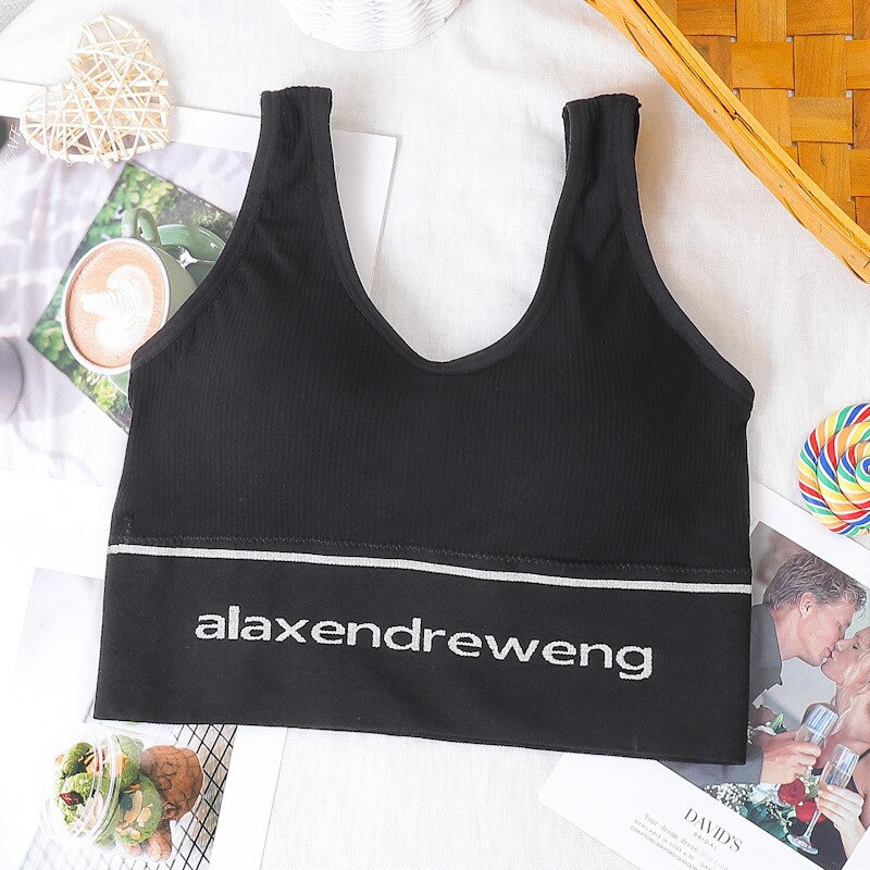Carta deportes Bras mujer sólido deportes sujetador de trotar gimnasio mujer deportes Bra ropa interior chica Fitness carrera Yoga Deporte Tops: 2