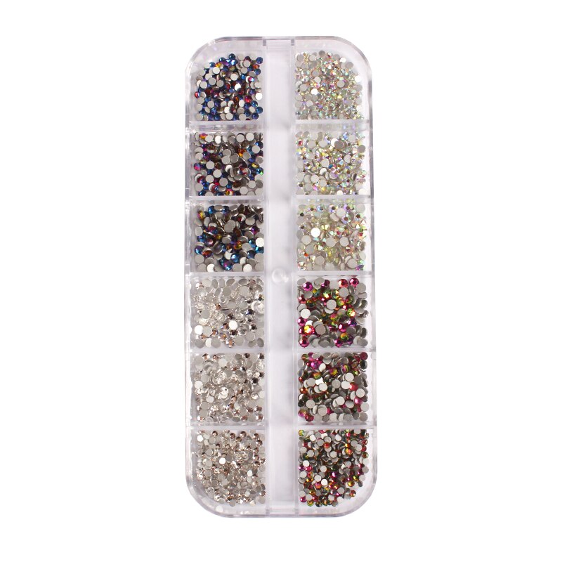 1 caja de diamantes de Cristal AB 3D para decoración de uñas, piedras preciosas para decoración de uñas, diamantes de imitación, joyería para uñas: TZ02