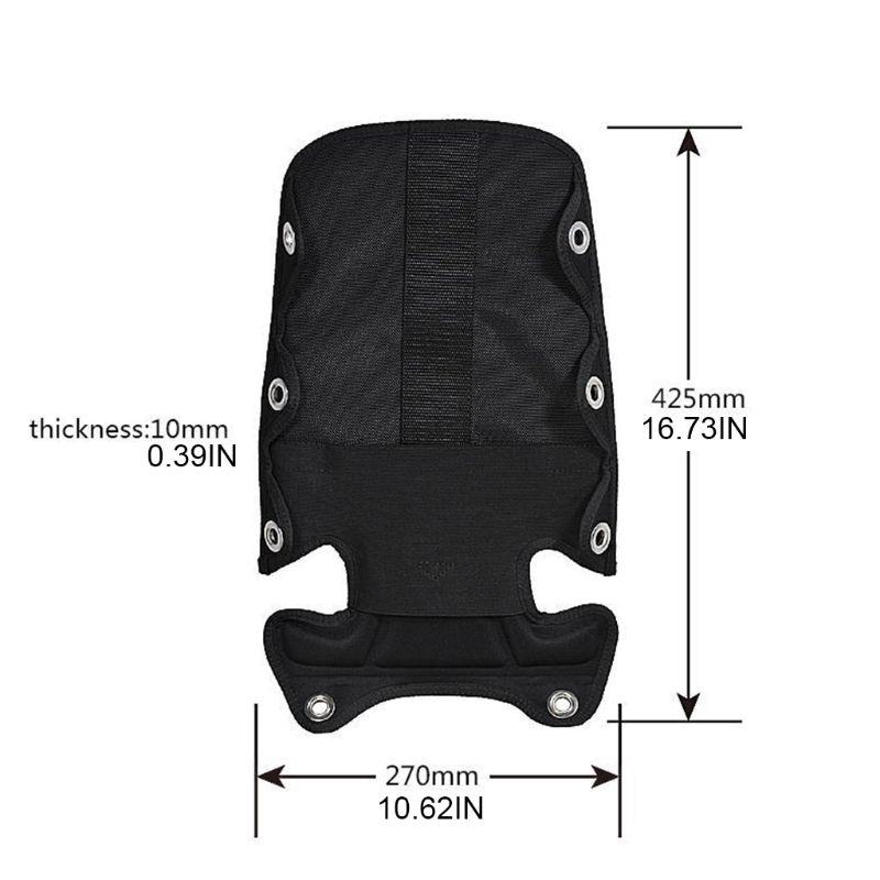 Backplate Pad Scuba Diving Compression Soft Pad Technology BCD Back Cushion Support