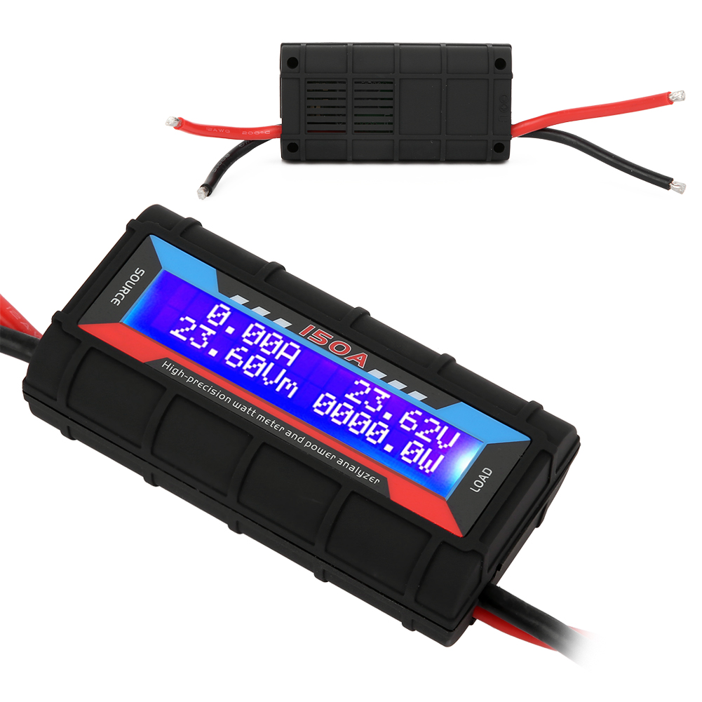 Watt Meter Power Analyzer LCD Digital Tester Volt Amp 150A for RC Model Airplane Solar Power Analyzer