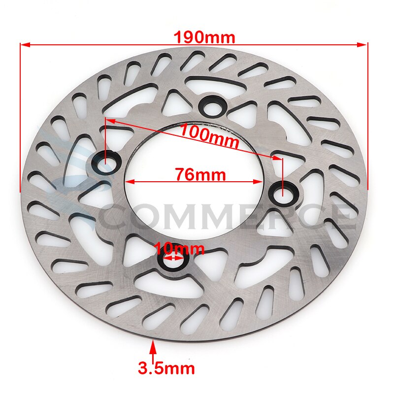 Motorcycle 190mm 220mm Front Rear disc brake plate Rotor For 125cc 140cc 150cc 160cc Quad Pit Dirt Bike Off-road motorcyclev: 190mm B