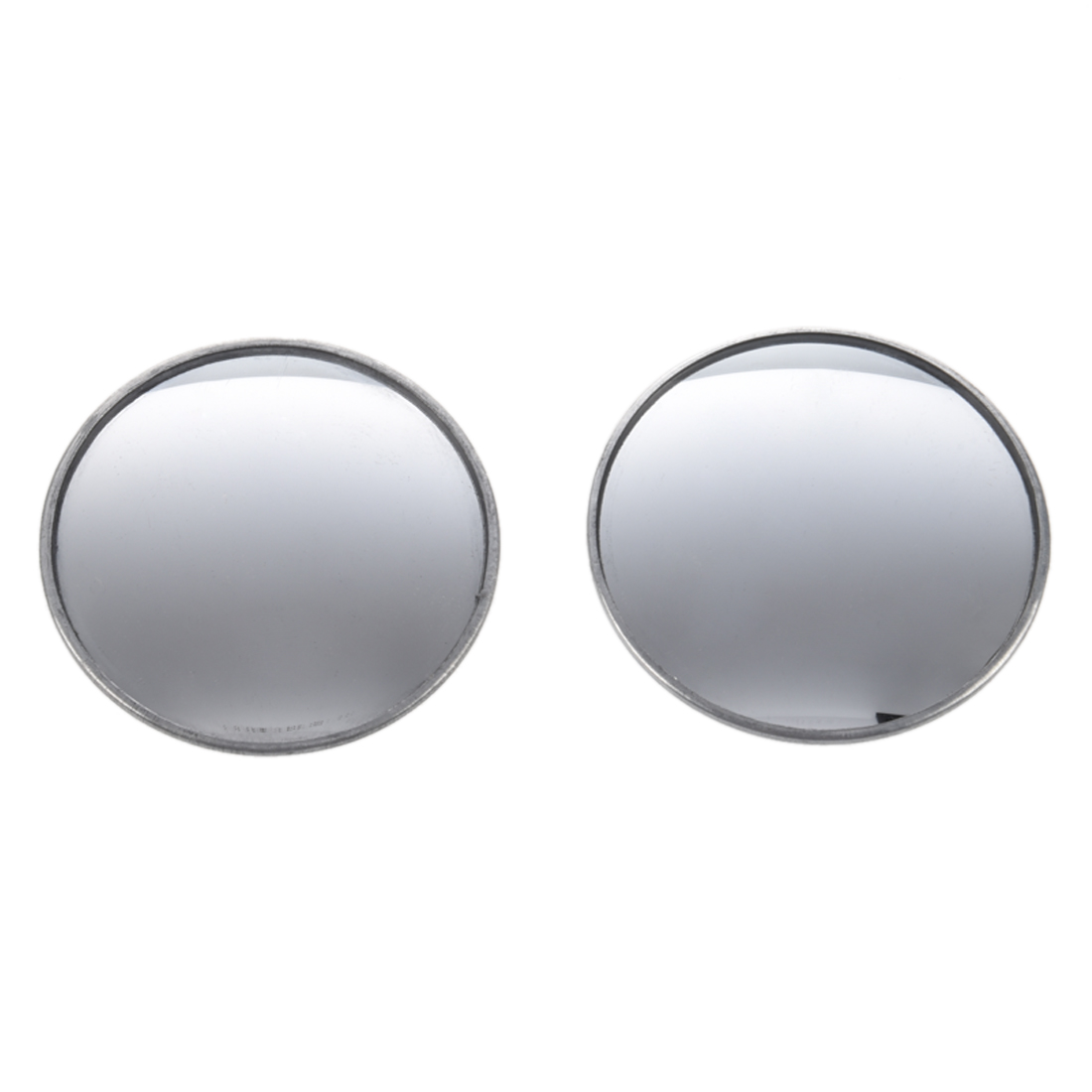 2 Pcs Round Stick-On Convex Blind Spot Mirror Set