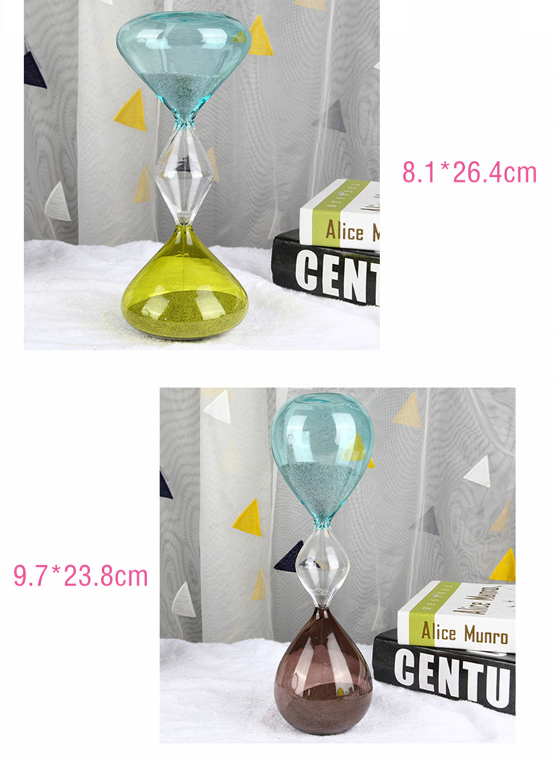 Unique Desgin Three Sections Tricolor Hourglass 30 Minutes Timer Glass Time Management Tool Desk Sand Clock Ornaments Crafts