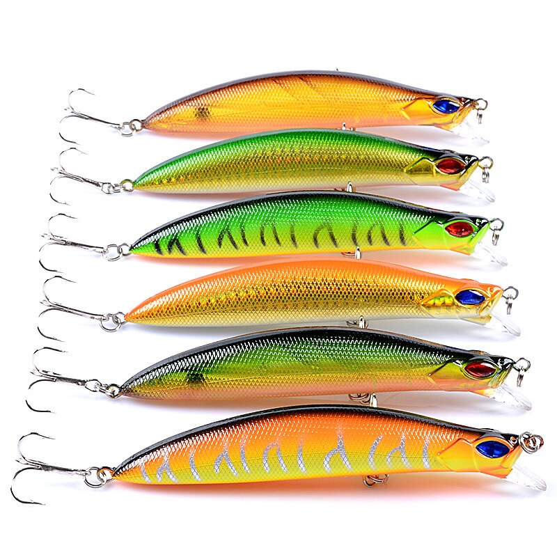 12.4 cm/14.4g Rudra Harde Vissen Lokken Minnow Aas Kunstmatige Aas Lokken Swimbait Wobbler duiken 0.5 m- 2.1m Crank aas Minnows