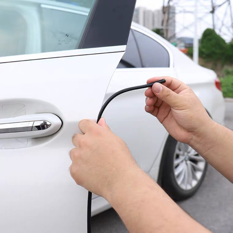 Protectores de borde de protección de puerta de coche Universal tipo 5m, tira de moldura de estilo embellecedor, Protector de arañazos de goma para coche