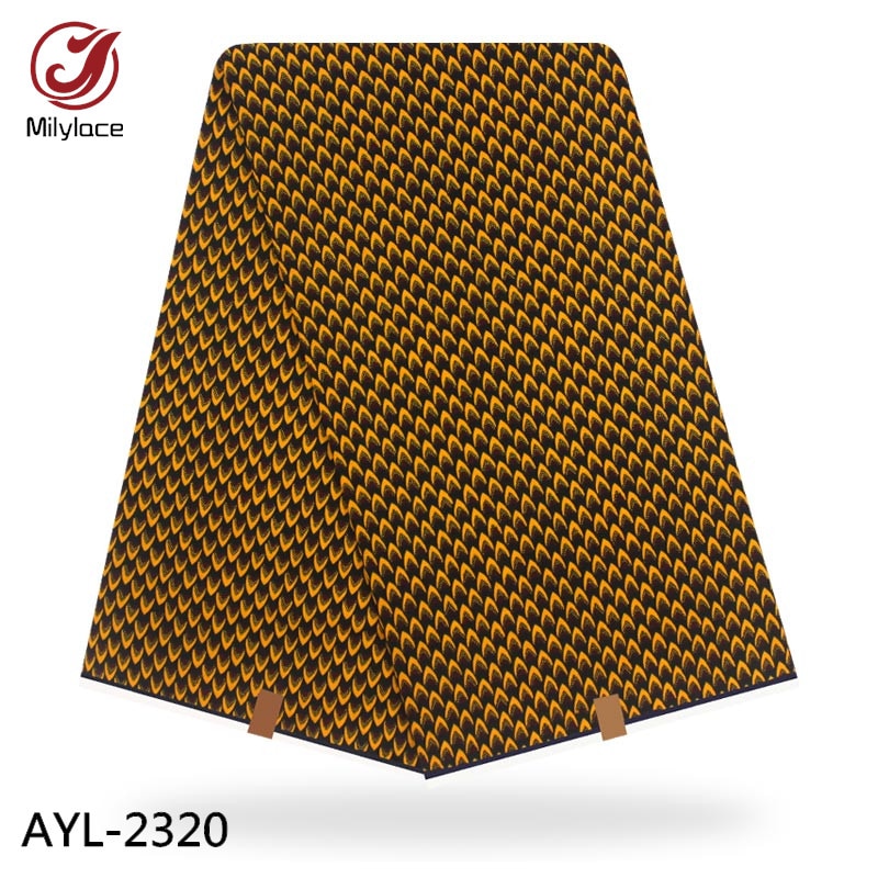 African Wax Prints Fabric 100% Cotton Good Comfortable Material Ankara Wax Fabric 6 yards per lot AYL- 2320