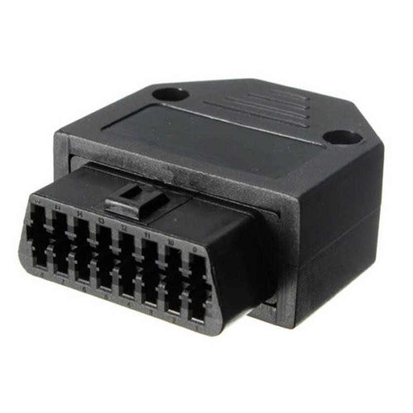 Universal OBD2 OBD II OBD 2 16 Pin Connector Female Diagnostic Plug OBD Connector Plug + Shell + Terminal + Screw