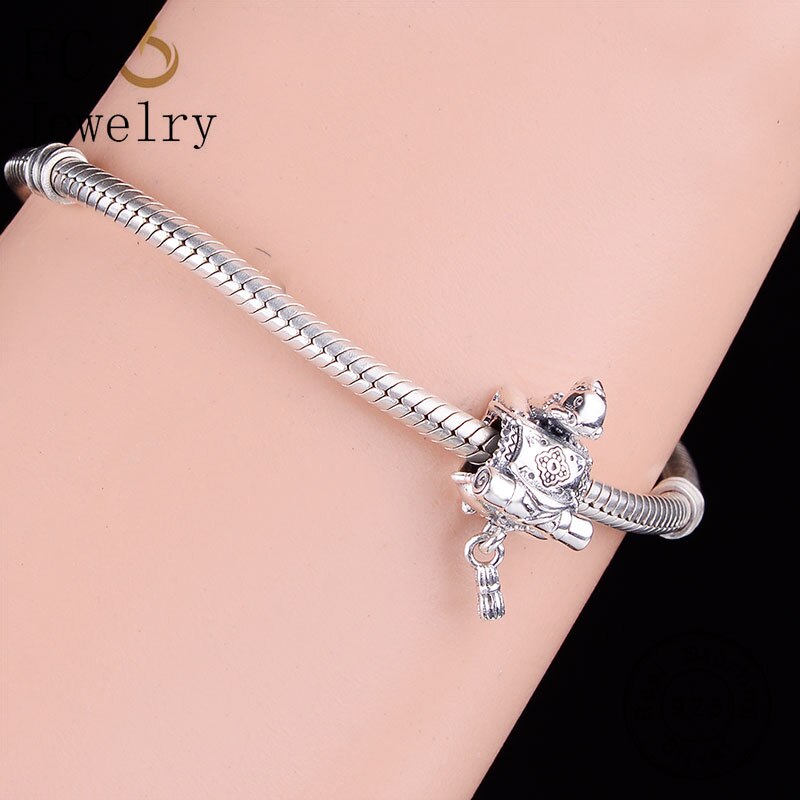 Fc Sieraden Fit Originele Brand Charms Armband Authentieke 925 Zilveren Kameel Terug Scroll Boek Kwastje Kraal Voor Maken Berloque