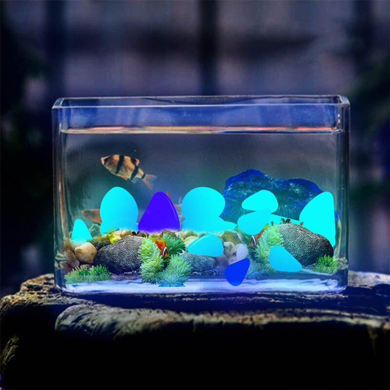 10Pcs Multicolor Glow In The Dark Luminous Pebbles Stones Wedding Romantic Evening Party Events Supplies Garden Decoration