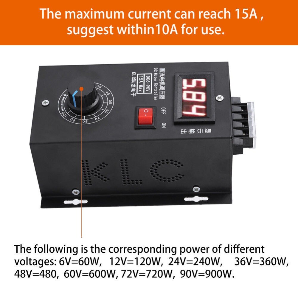 Jadeshay Toerentalregelaar 12 V PWM DC Motor 6 60V 12V 24V 36V 48V 30A Snelheid Instelbare Traploze Regelaar Met Start Stopschakelaar 689628115