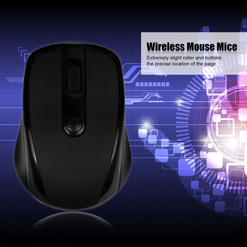 POWSTRO Mini Small USB Wireless Mouse Optical 1000 DPI Wireless Mice With USB Dongle for Tablet Laptop Notebook PC