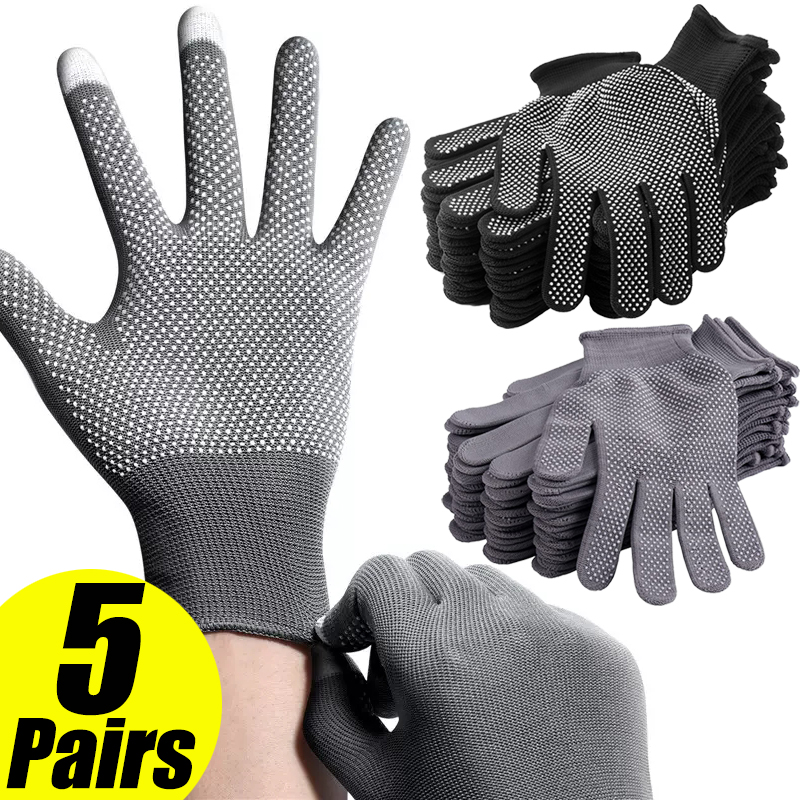 5 pares de guantes antideslizantes para montar al aire libre con pantalla táctil para hombres y mujeres guantes ligeros finos transpirables Anti-uv guantes para conducir