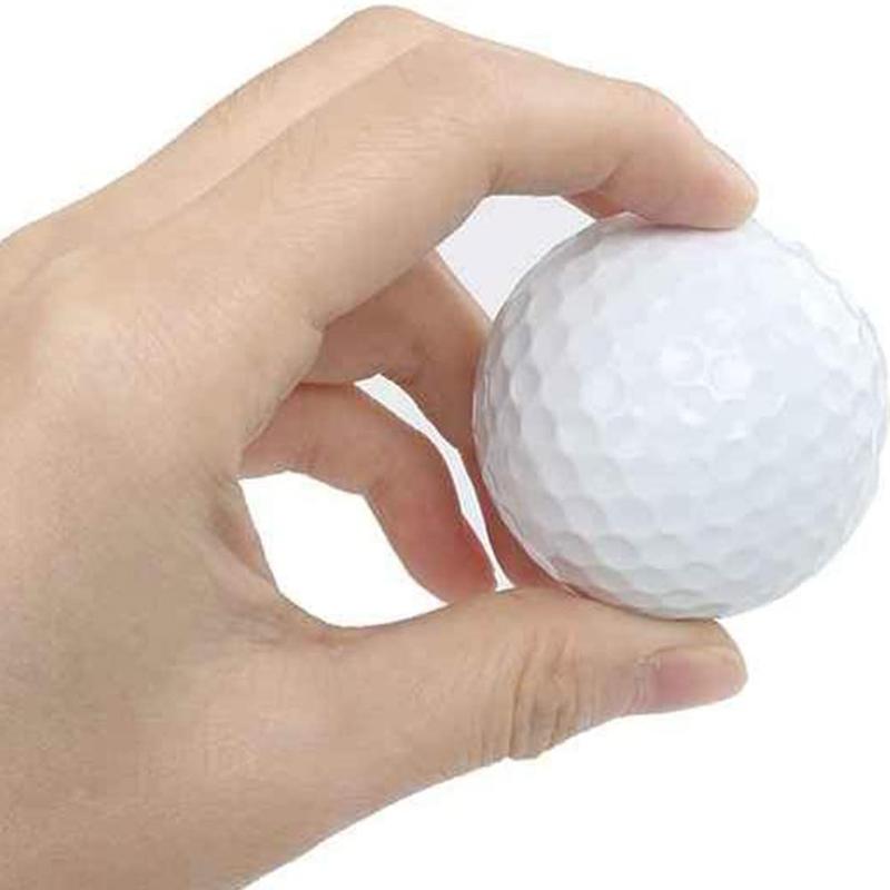 1pc hvide golfbold øve gummi to stykke bold turnering blank bold