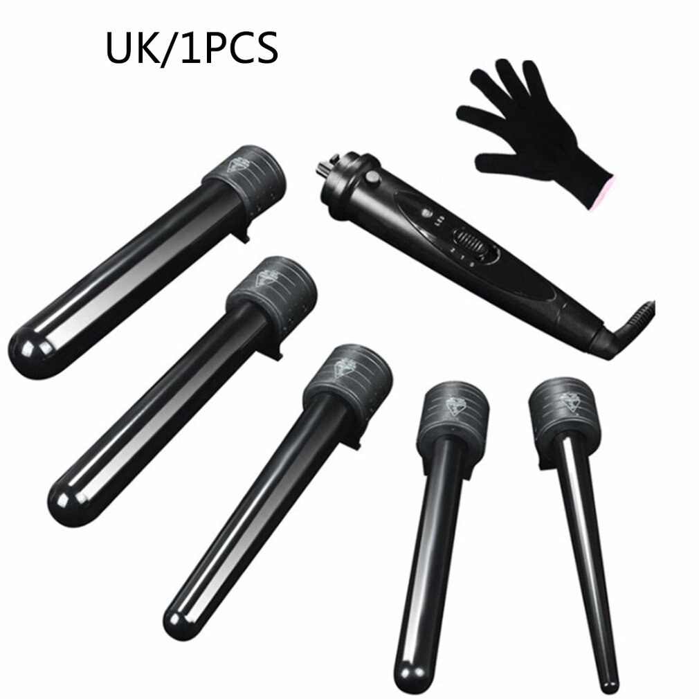 5 en 1 changement de tube multi-usages fer à friser ensemble en céramique fer à friser coiffure cheveux longs outil