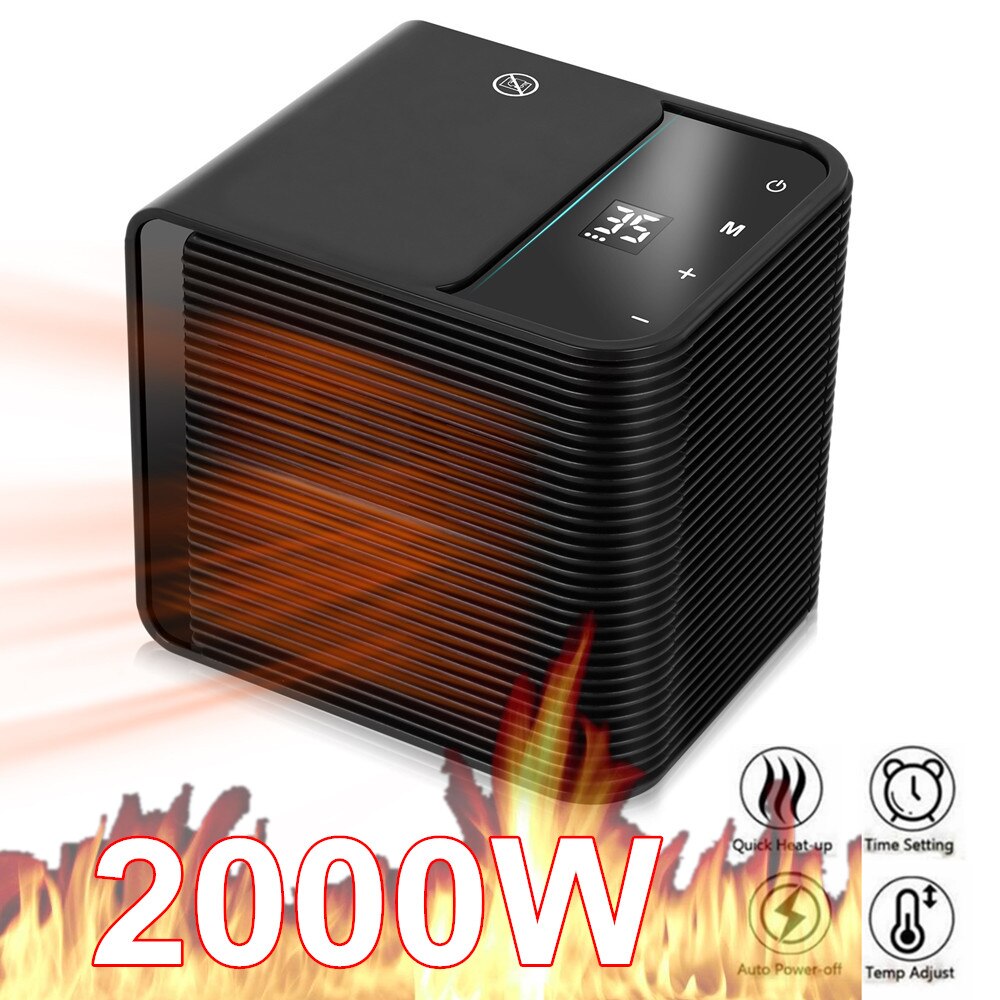 2000W Electric Warm Air Fan With Touch Control Portable Fast Heating High-power Home Heater for Office Room Health Heaters