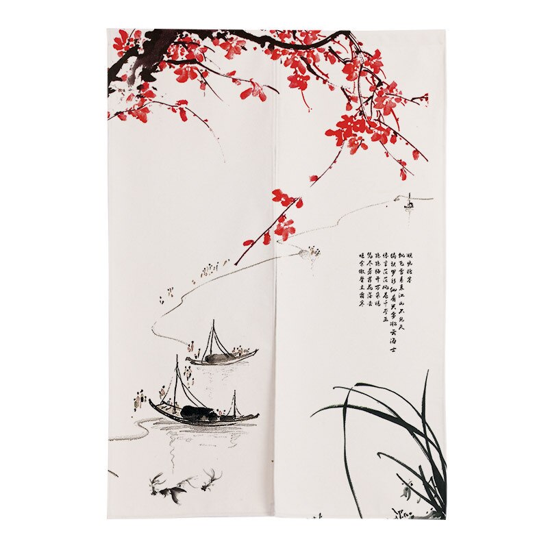 Chinese Inkt Landschap Deur Gordijn Slaapkamer Partitie Gordijn Keuken Half Gordijn Japanse Gordijn Noren Feng Shui Gordijn: 02 / 85x150cm