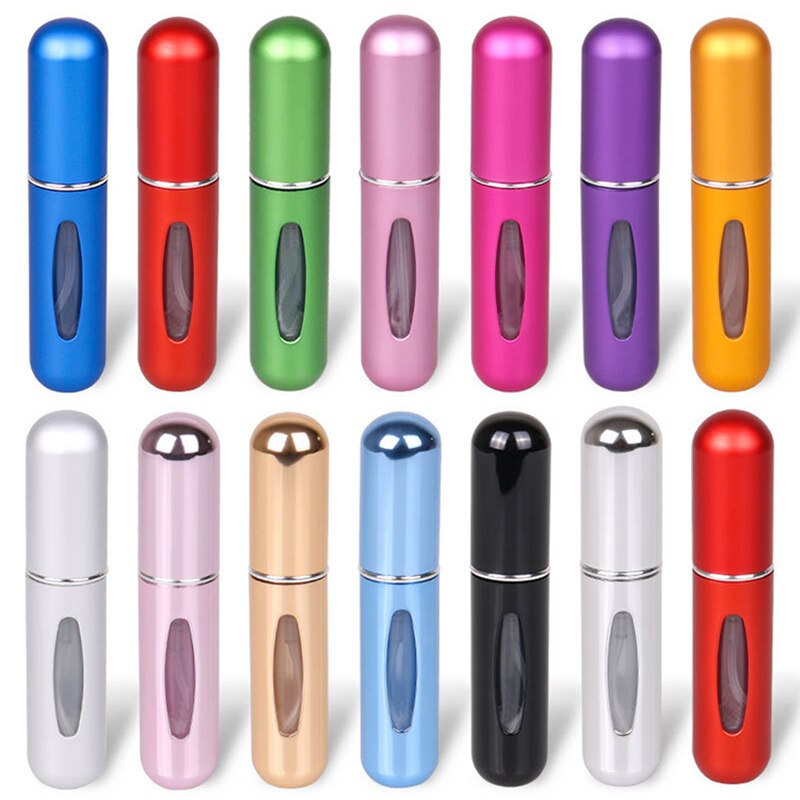 Mini bouteille de parfum Portable rechargeable de 5ml avec pompe à parfum en aérosol, conteneurs cosmétiques vides, atomiseur en voyage, 5/10/20/50 pièces