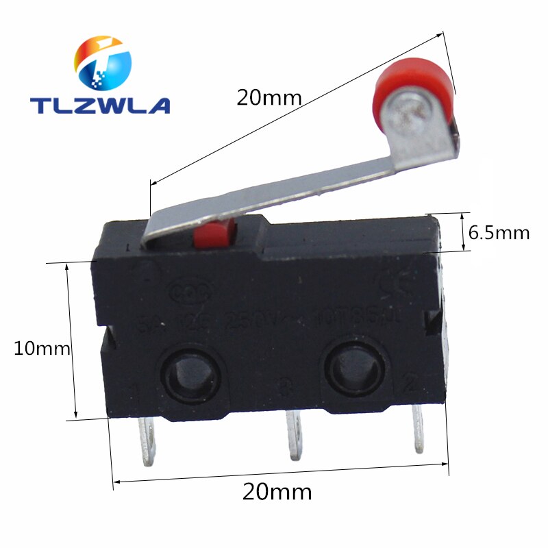10PCS Mini Micro Switch 3Pin With Roller Limit Switch