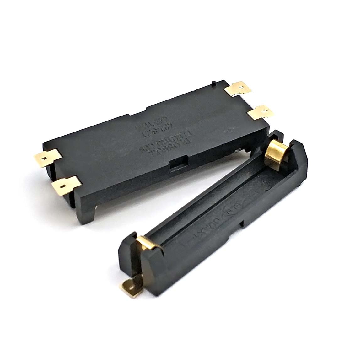 Di alta Qualità 1/2 fessura AAA Supporto Della Batteria SMD SMT Contenitore di Batteria con il Bronzo Spilli FAI DA TE Batteria Al Litio Primavera Scatola di