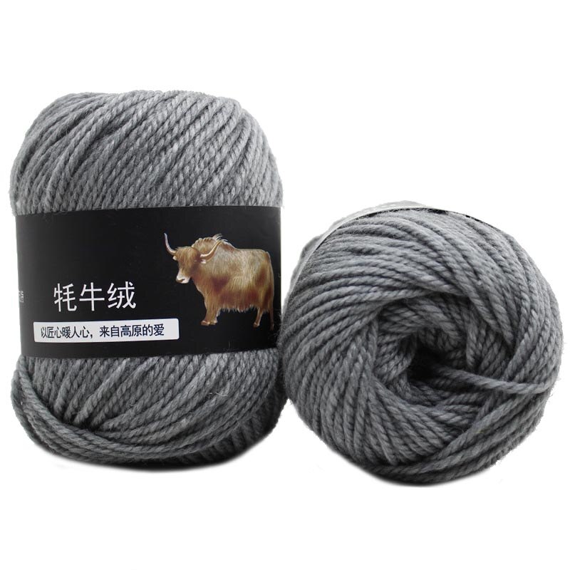100g virkat garn multicolor handstickning tillbehör mångsidig mjuk tröja mössa halsduk linje färgad längd 300m: Medelgrå