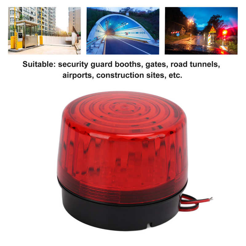 Industrial Signal Warning Lamp High Temperature Resistance Round Red LED Warning Light