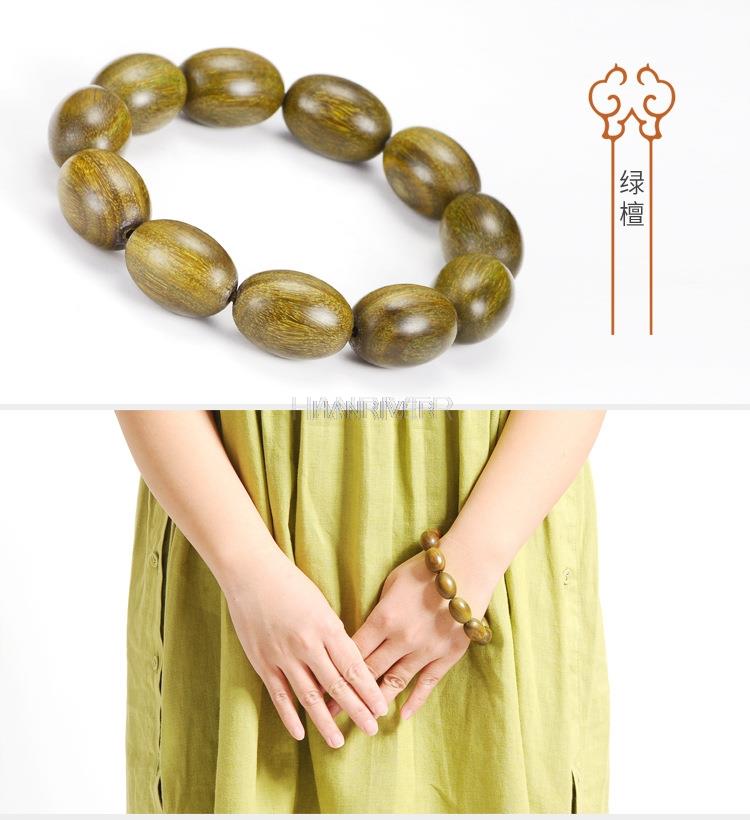 Lobulair Palissander Jujube Bead Jujube Vorm Vat Bead Hand String Armband Kralen Rozenkrans Kralen 1.5*20: green