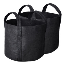 Saco de plantas engrossas preto, saco de cultivo, recipiente de flores, batata, tomate, jardim, plantação de fazenda, casa, saco de cultivo