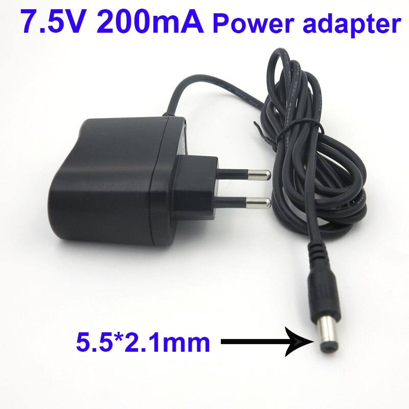 Vored Dc 7.5V 200mA Charger Switch Voeding Adapter Eu/Us/Au/Uk Plug 5.5X2.1 Mm Voor Incubator