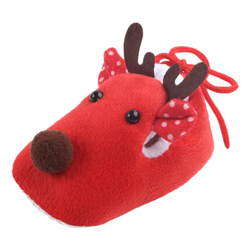 3 kleuren Babyschoenen Baby Schoenen Jongen Meisje Kerst Zachte Zool Anti-slip Sneakers verzonden ST20: Rood