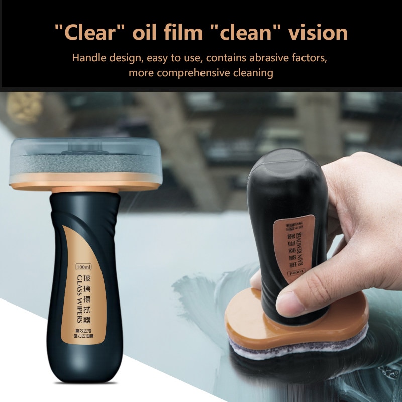 Car Glass Oil Film Remover Cleaner Car Cleaning Wash Windshield Cleaner Oil Removal Film Removal Stains Cleaning Supplies