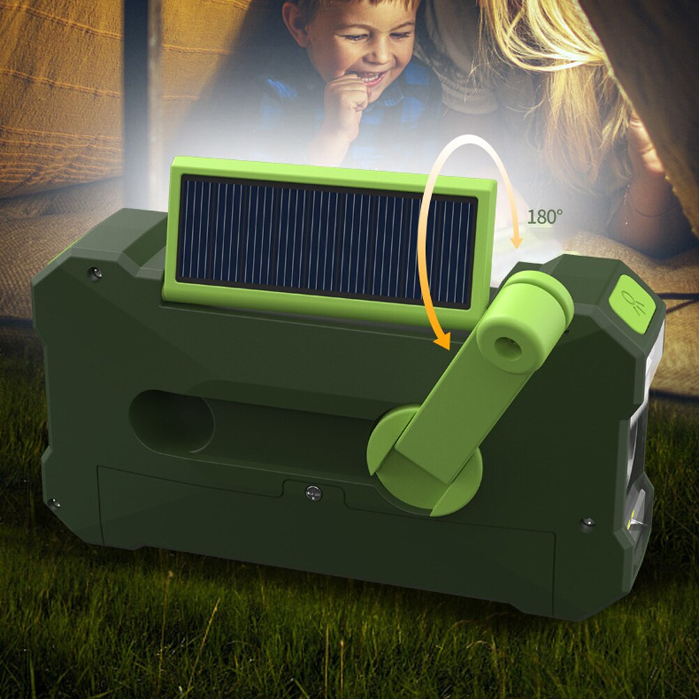 Multifunctional Hand Crank Electric Generator Portable Radio AM/FM/NOAA Emergency Radio USB Solar Power Supplys LED Flashlight
