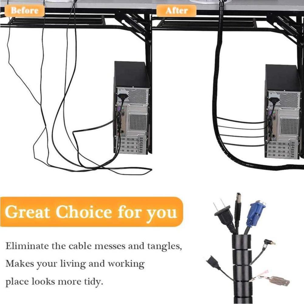 Cable Protector Cable Wire Winding Pipe Wrapping Wire Organizer Sheath Tube Pe Cable Sleeve Harness Hose Wound Tube