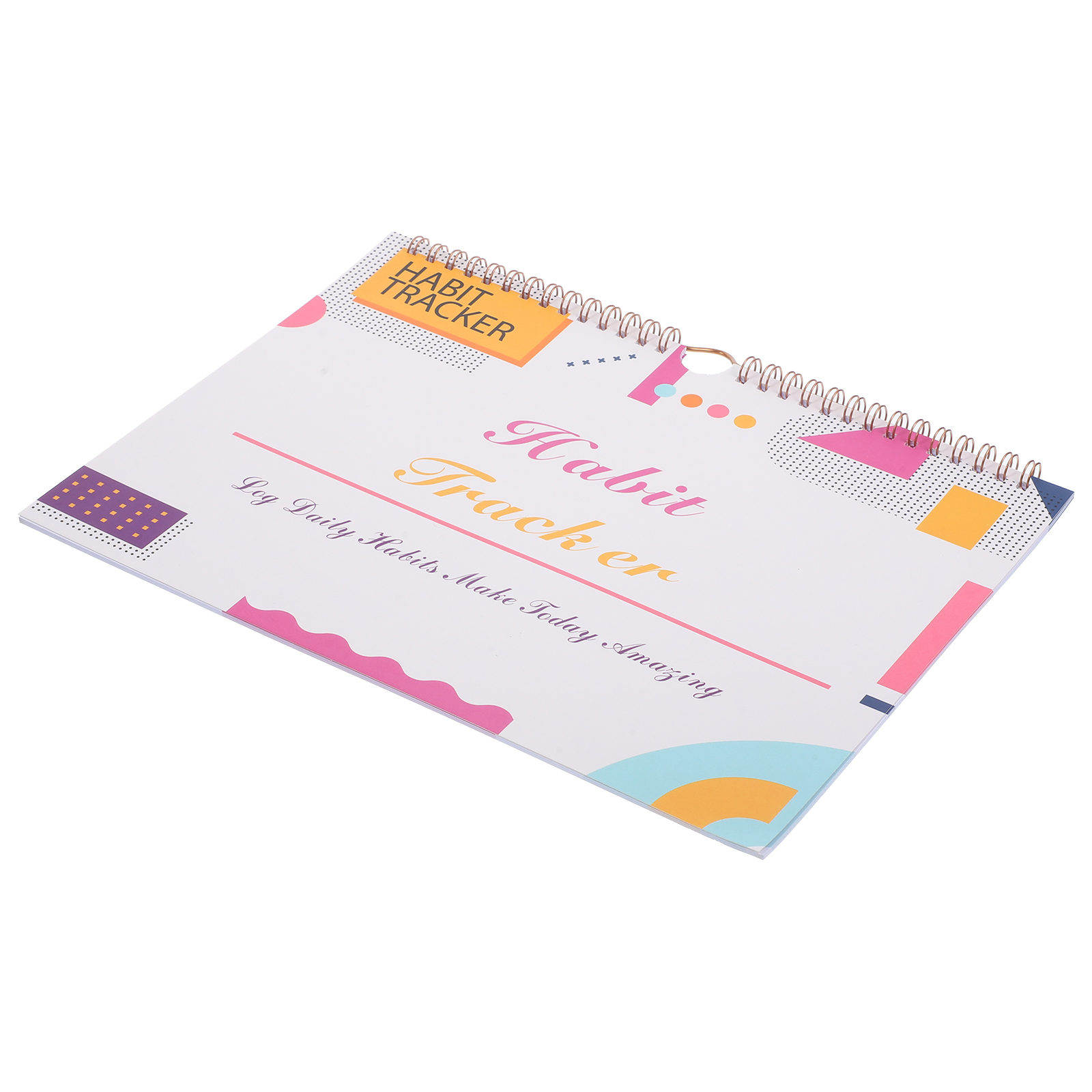 Simple Light Yellow White Planner Goal Tracker Desk Calendar Journal Habit Tracker No Date Paper Diary Workout Planner Goals