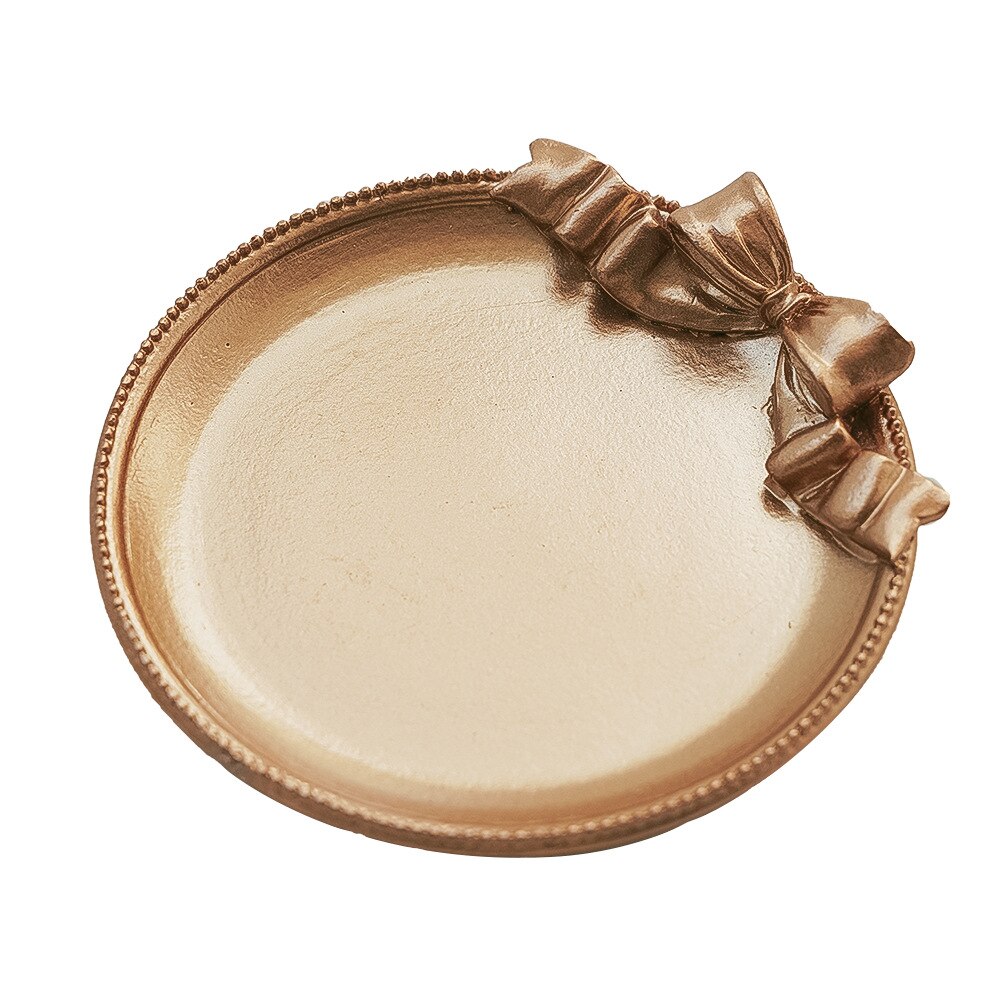 Plateau à nœud rétro carré rond chandelier parfumé Base de bougie bureau, rangement décoration conteneur ornements