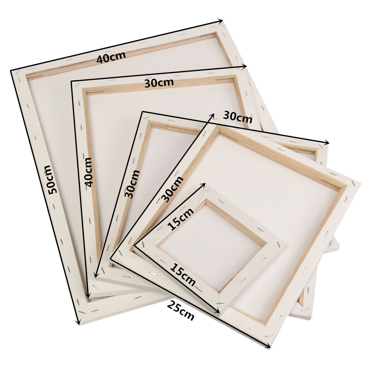 Lienzo blanco en blanco para artistas, cuadro de dibujo, marco de madera para lienzo, pintura al óleo para pintura al óleo acrílica imprimada