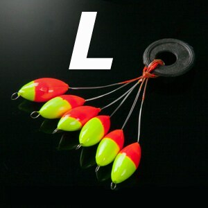 [10set=60pcs] Seven-star Oval mini fishing float Space beans Easy Use Floater are put on the like a stopper and be fixed: Two Color L