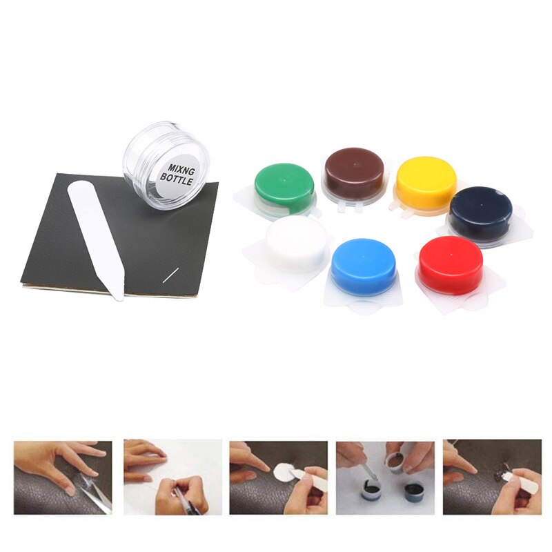 Kit de reparación de vinilo de cuero líquido sin calor, herramienta para asientos de coche, sofás, abrigos, agujeros, rayaduras, NJ88