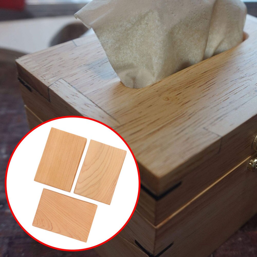 2 Pcs Thicken Wooden Block DIY Craft Cutout Smooth Wood Block for Art Crafts Project (Wood Color)
