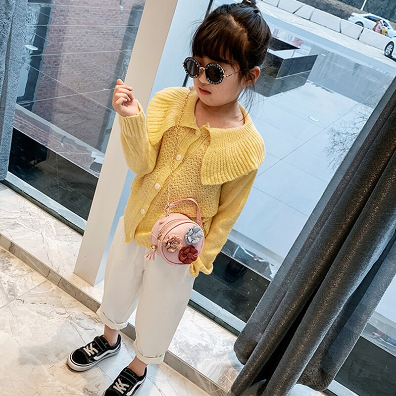 Girls Messenger Bags Children Kids Girls Princess Shoulder Bag Handbag Solid Bowknot Princess Coin Purses