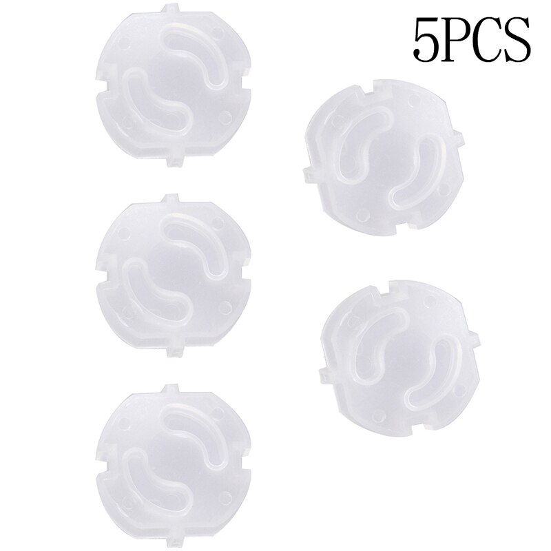 5 uds. Tapones de tapa de salida eléctricos de seguridad para niños de la UE para el Protector del zócalo de la energía protección del bebé Anti choque eléctrico Protector giratorio