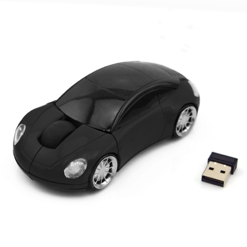 Kühlen Drahtlose Auto Maus USB Optische 1600 DPI Empfänger Gaming 3D Gamer Mäuse Für Laptop Notebook PC Computer Für Macbook: Black