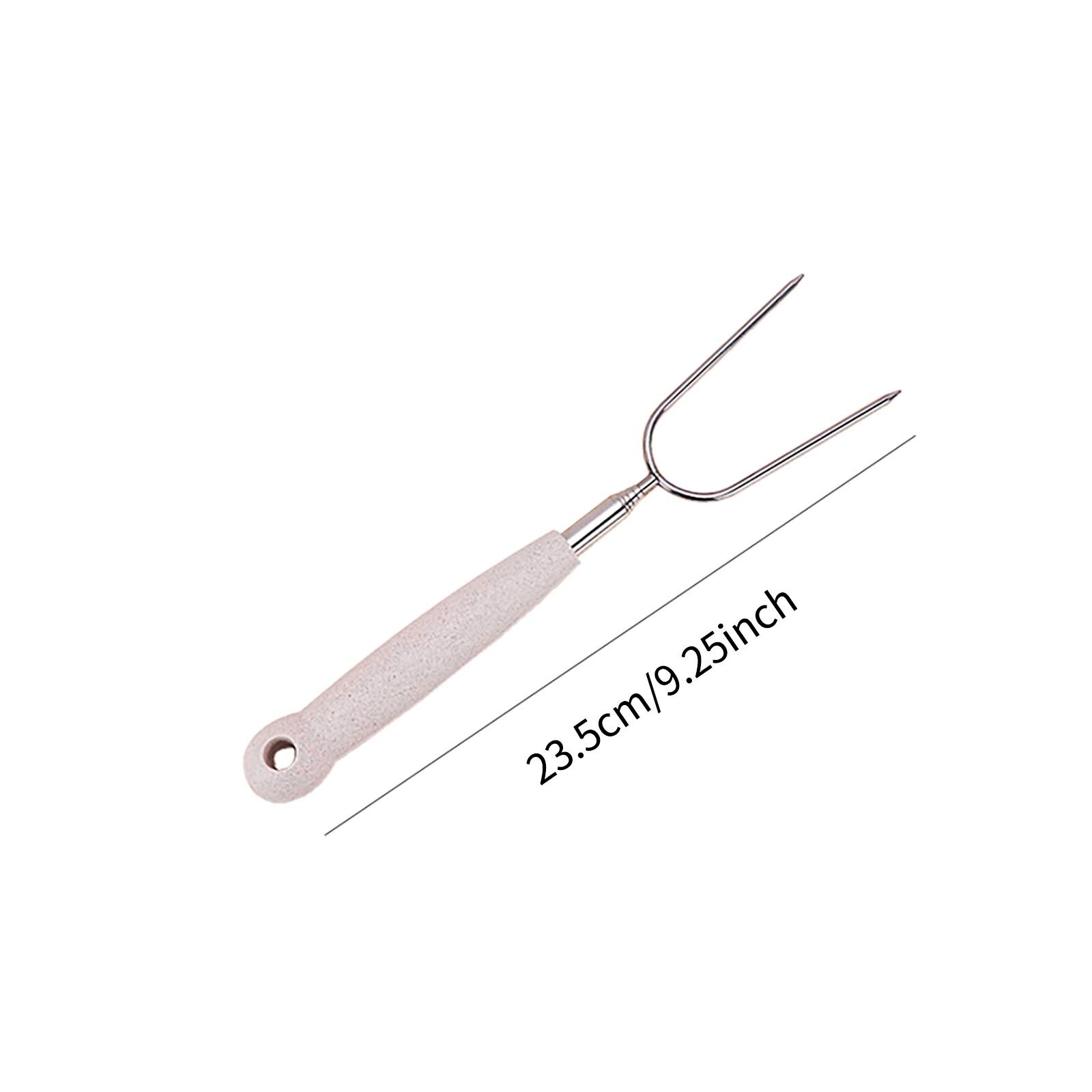 Stainless Steel Grilled Meat Barbecue Fork Fruit Fork Dessert Tool Meat Forks Cooking BBQ#60: B