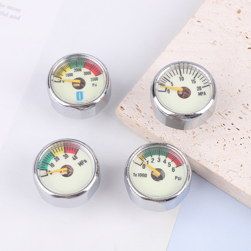M10 m8 luft mini mikro trykkmåler manometer gjenge 5 mpa 10 mpa 20 mpa 30 mpa 35 mpa 40 mpa 300 bar 3500 psi 5000 psi 6000 psi