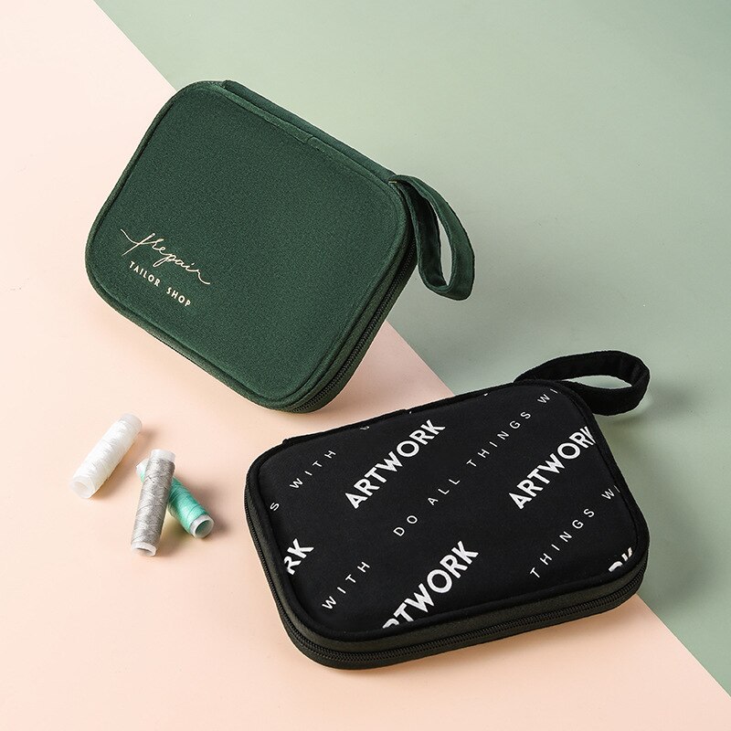 JSWORK Sewing Thread Box Bag Set Organizer Craft Storage Costuras Accesorios Suture Kit Supplies Boite Couture Needles Tools
